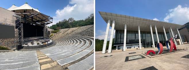 전주 한국소리문화의전당에는 7000석 규모 노천극장 컨셉 야외공연장도 있다.