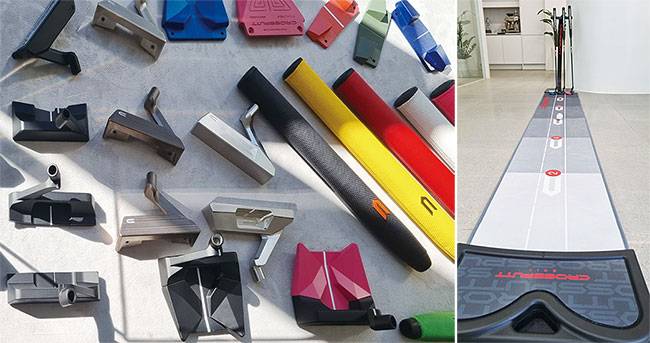 경쟁이 치열한 퍼터 시장에 도전장을 던진 크로스펏 제품. 사진 민학수 기자