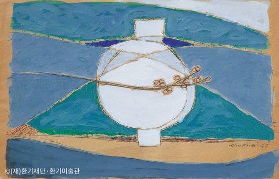 김종영미술관 전시에 나온 김환기의 ‘무제’, 1958. [사진 김종영미술관]