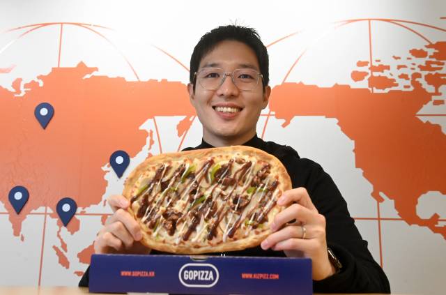 임재원 고피자 대표가 서울 마포구 고피자 본사에서 본지와 인터뷰를 갖고 있다./ 성형주 기자