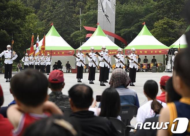 지난 2019년 임진각에서 열린 장단·사천강전투 전승기념식 모습. (파주시청 제공)