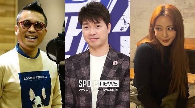 ▲ 왼쪽부터 김건모 박수홍 한예슬. 출처|스포티비뉴스, 건음기획, 한예슬SNS