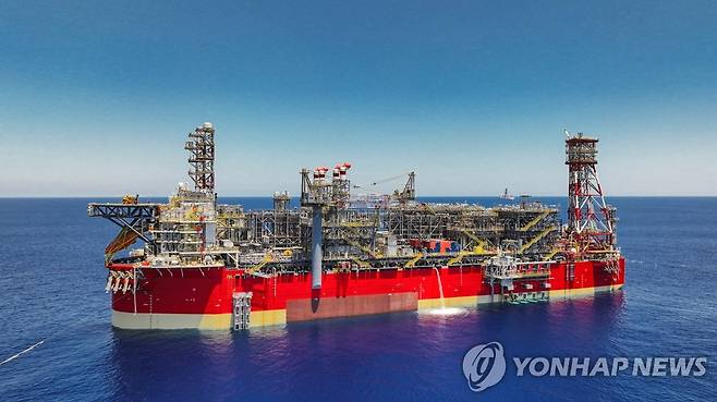 동지중해 카리시 가스전에 투입된 가스전 개발용 선박. [에너지안 제공. 로이터 연합뉴스 자료사진. 재판매 및 DB 금지]