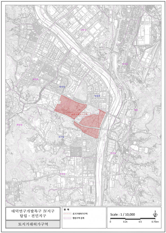 탑립·전민지구. 사진제공=대전시