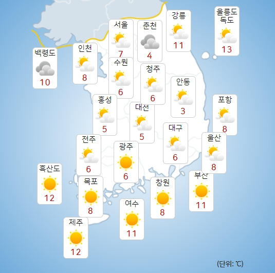 기상청 내일(3일) 오전 날씨 : 전국날씨,날씨예보