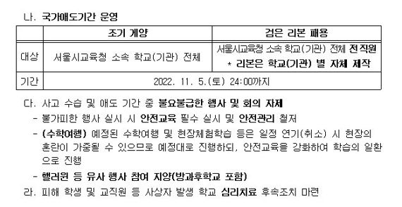 행정안전부는 지난 30일 각 시도는 물론 중앙부처 등에도 ‘글씨 없는 검은색 리본으로 착용하라’는 공문을 보냈다.