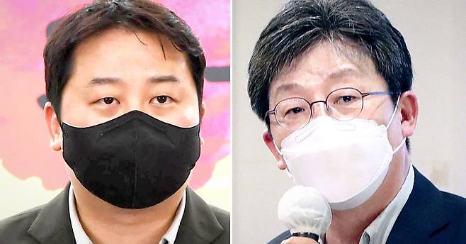 장예찬 청년재단 이사장(왼쪽)과 유승민 전 의원. 연합뉴스