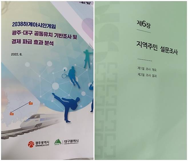 2038 하계 광주대구 아시안게임 공동유치 기반조사 및 경제 파급효과 분석 용역보고서.  *재판매 및 DB 금지