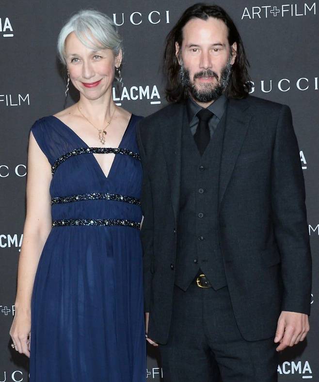 2019년 미국 LA카운티뮤지엄 필름 갈라쇼에 참석한 키아누 리브스와 알렉산드라 그랜트. /셔터스톡