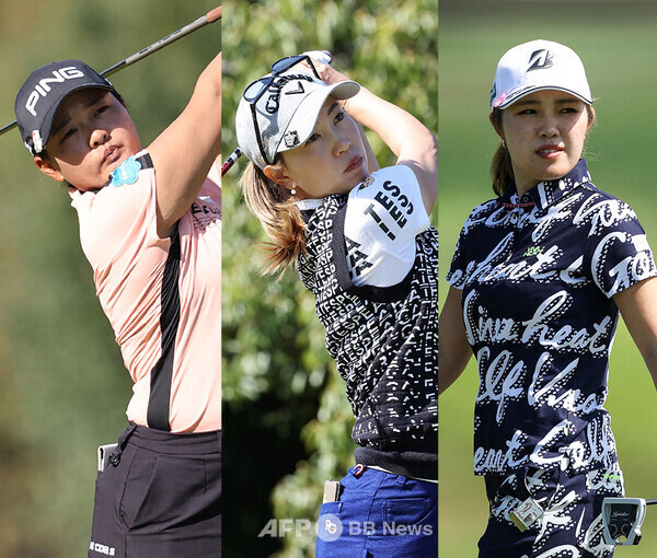 2022년 미국여자프로골프(LPGA) 투어와 일본여자프로골프(JLPGA) 투어가 공동 주관하는 토토 재팬 클래식에 출전한 스즈키 아이, 우에다 모모코, 후루에 아야카. 사진제공=ⓒAFPBBNews = News1