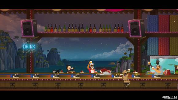 거대 오징어를 잡은 기념으로 하루 휴업하고 반가운 이들을 초대해 파티를 열고 있는 '반쵸스시'