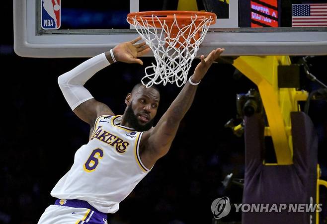 레이커스의 르브론 제임스 [USA TODAY Sports=연합뉴스]