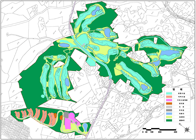 우리들메디컬골프리조트 토지이용 계획도