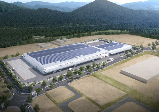 A bird's-eye view of Hyundai Mobis' logistics center in Gyeongju, North Gyeongsang. [HYUNDAI MOBIS]