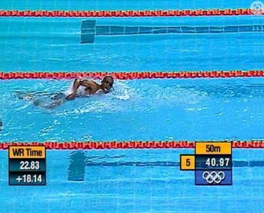 2000년 시드니올림픽에서 개헤엄으로 수영을 했던 적도 기니 출신 에릭 무삼바니.