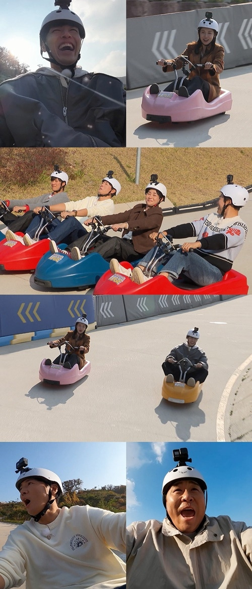 ‘1박 2일’ 하지원, 강하늘이 액티비티를 즐긴다. 사진= KBS2 예능프로그램 ’1박 2일 시즌4’