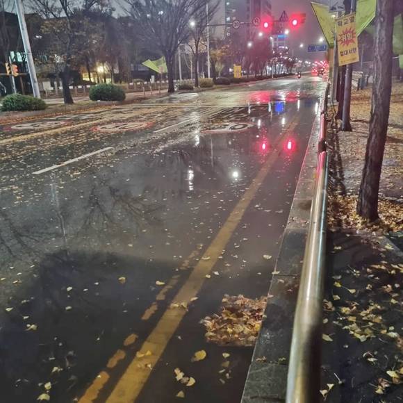 12일 경기도 고양시 대화동, 일산3동 일부 도로에서도 침수 피해가 발생했다. 2022.11.12 경기도 고양시의회 김수진 시의원 페이스북