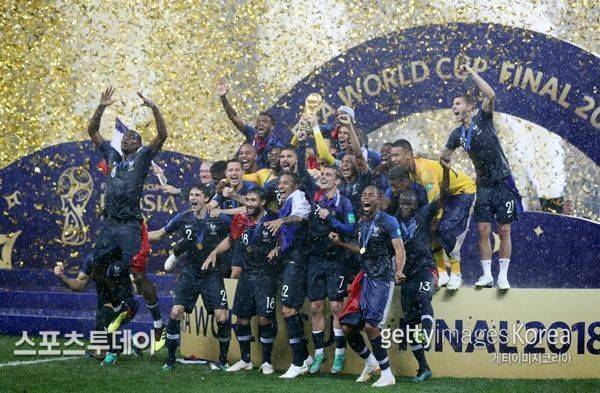 2018 러시아월드컵에서 우승을 차지한 프랑스 / 사진=Gettyimages 제공