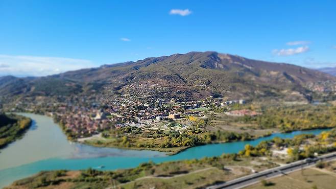 조지아의 옛 수도 므츠헤타,두개의 강이 만난다