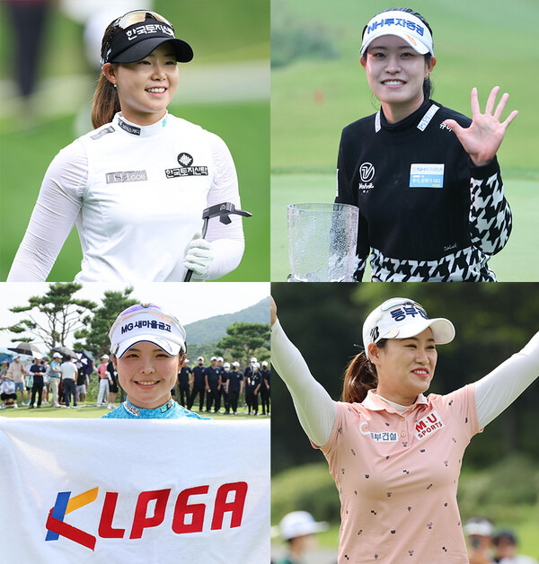 한국여자프로골프(KLPGA) 투어 2022시즌 맹활약한 임희정, 박민지, 지한솔, 송가은(시계방향). 사진제공=SBS골프