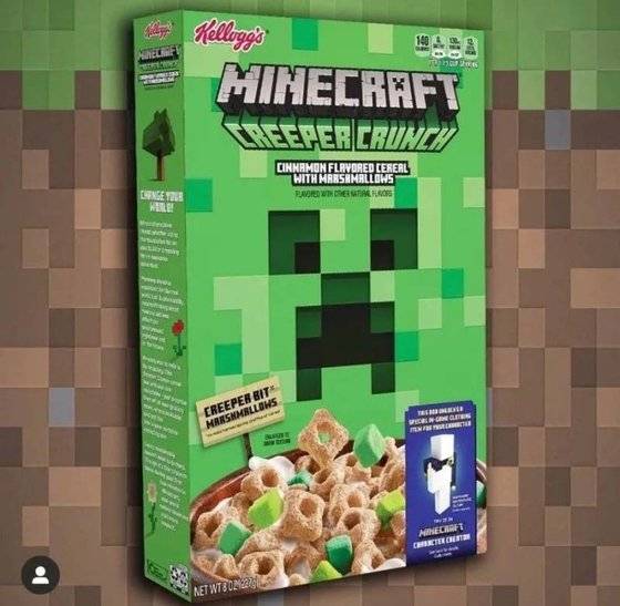 식품회사가 게임사와 협업해 선보인 ‘마인크래프트 크리퍼 크런치’. [사진 aT]