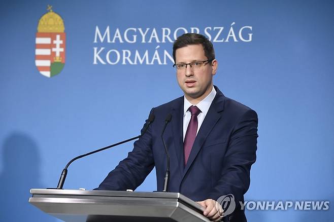 게르게이 구야시 헝가리 총리 비서실장 [EPA 연합뉴스 자료 사진. 재판매 및 DB 금지]