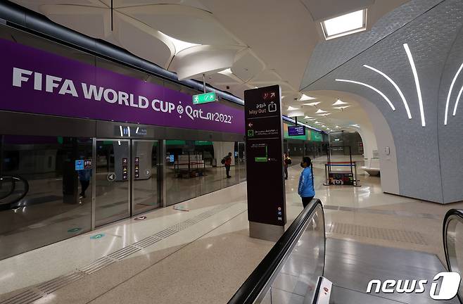 한산한. 카타르 도하 지하철. ⓒ News1 이동해 기자