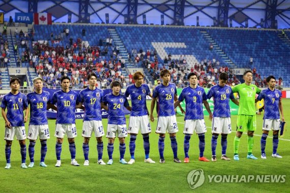 일본 축구 대표팀이 캐나다에 1-2로 역전패 했다(사진 : 연합뉴스)