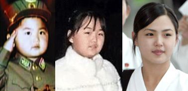 (왼쪽부터) 김정은 북한 국무위원장 어린시절, 김 위원장 딸, 김 위원장 아내 리설주/조선중앙통신