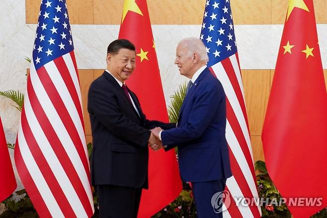시진핑(왼쪽) 중국 주석과 바이든 미국 대통령 [로이터 연합뉴스 자료사진. 재판매 및 DB 금지]