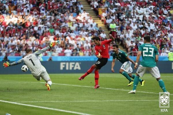 2018 러시아 월드컵 독일전 결승골의 주인공이었던 김영권. ⓒKFA