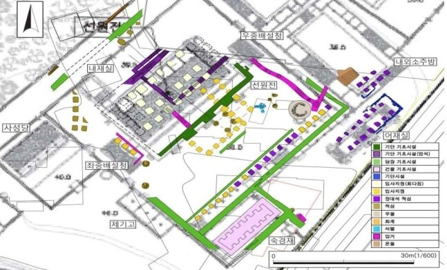 문화재청이 공개한 선원전 영역 유구 현황도. 문화재청 제공