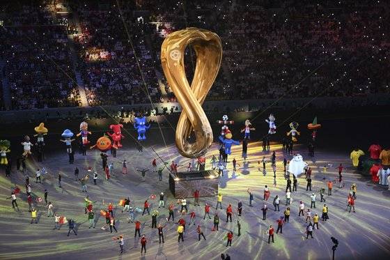 2022 카타르 월드컵 엠블렘. 신화=연합뉴스, 무단 전재-재배포 금지〉