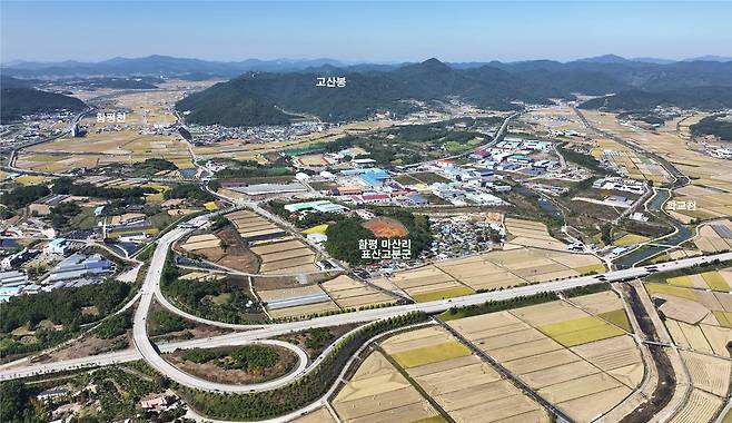 함평 마산리 표산고분군 조사지역 원경. (국립나주문화재연구소 제공)