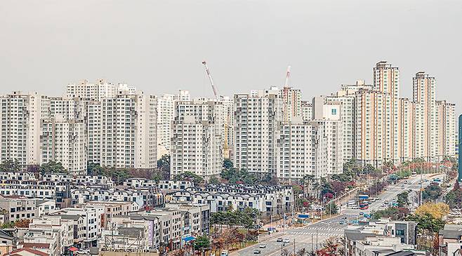 경기 김포시 운양동 일대 아파트 전경. (윤관식 기자)