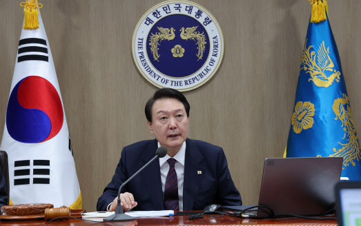 윤석열 대통령이 22일 서울 용산 대통령실 청사에서 열린 국무회의를 주재하고 있다. (사진=뉴시스)