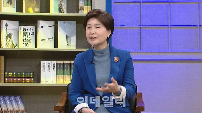 백혜련 더불어민주당 의원이 지난 22일 이데일리와 인터뷰하고 있다.(사진=이데일리TV)