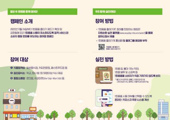 일회용품 사용줄이기 캠페인 홍보물. 사진=금강유역환경청 제공