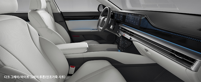 프리미엄 - 다크 그레이/라이트 그레이 투톤 - 인조가죽/패드 프린트 내장재 (이미지)