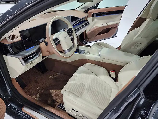 캘리그래피 - 브라운/베이지 투톤 - 나파가죽/리얼 우드 내장재 (실물)