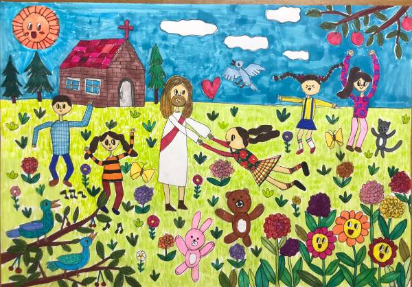 최우수상에 선정된 작품. 김정원의 ‘예수님과 함께하는 우리교회’