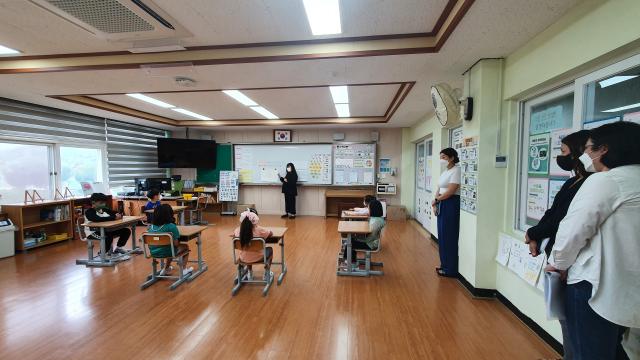 토산초등학교에서 진행된 IB최종 검증