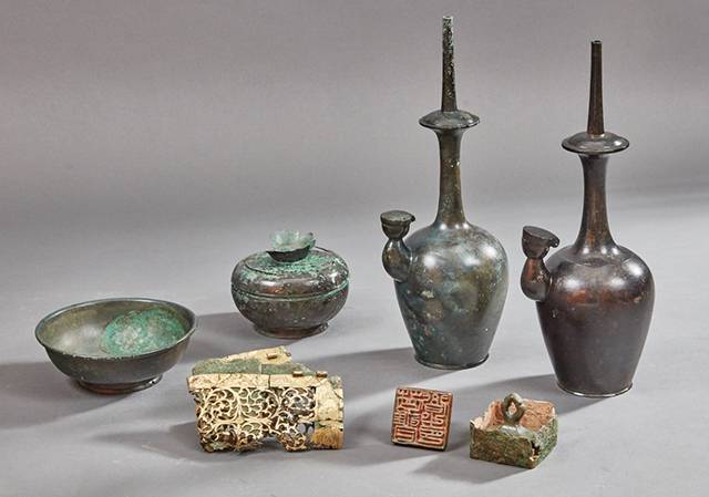 ▲삼척 흥전리사지 발굴조사 출토 금속유물. ⓒ삼척시