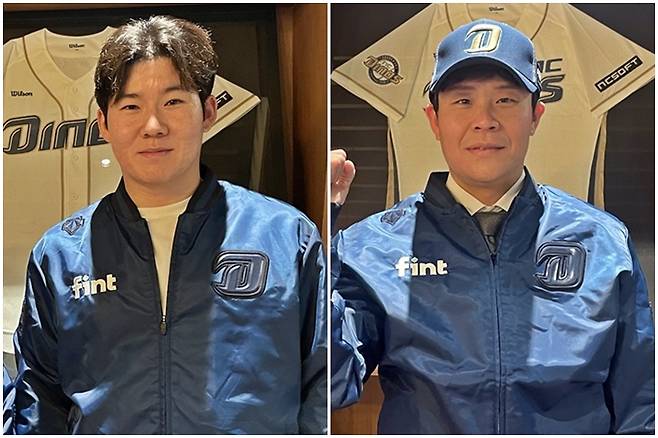 ▲ NC 다이노스 박민우(왼쪽)와 박세혁 ⓒ NC 다이노스