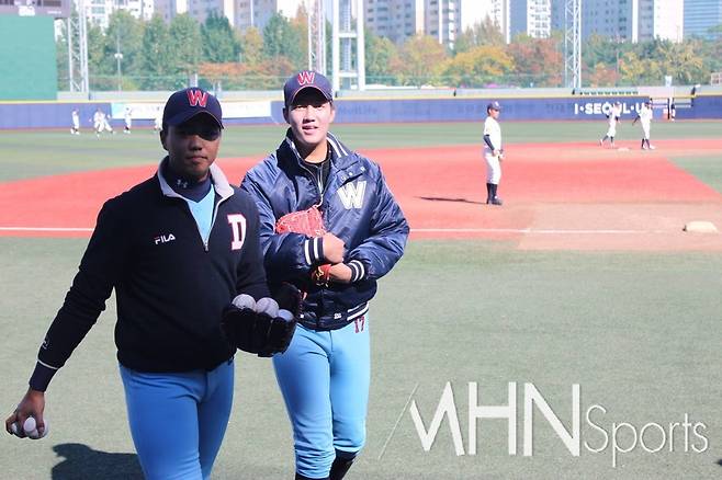 휘문고 시절의 안우진. 사진ⓒ김현희 기자