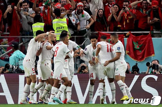 모로코 축구 국가대표팀.. ⓒ AFP=뉴스1