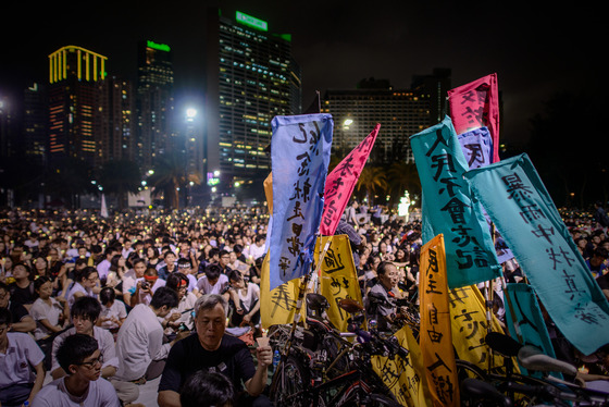 홍콩서 벌어진 천안문 사태 24주년 기념식. ⓒ AFP=News1