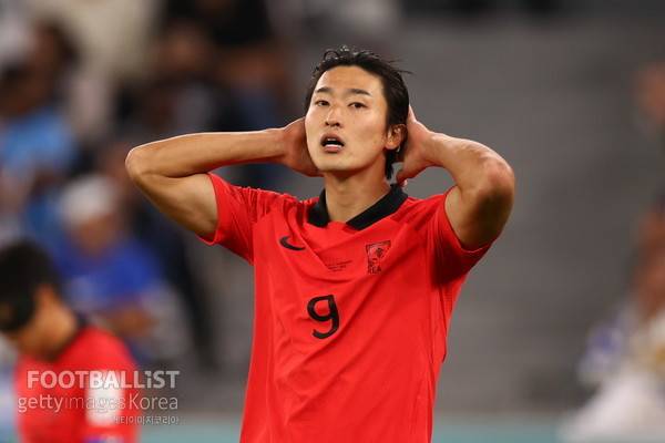 조규성(남자 축구대표팀). 게티이미지코리아