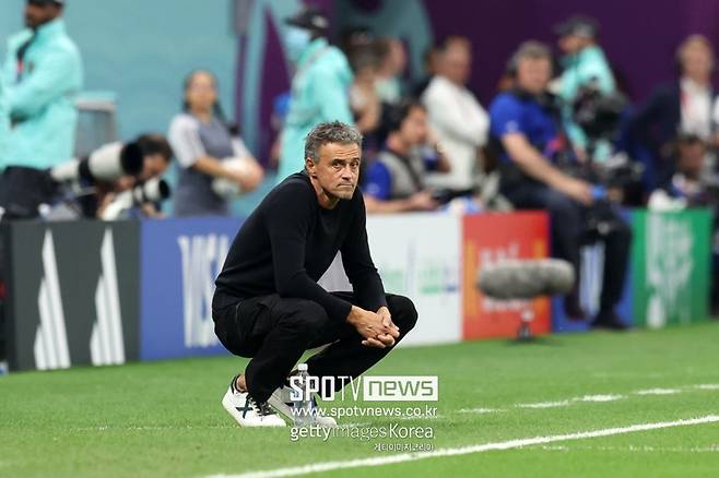 ▲ 독일전을 지휘 중인 루이스 엔리케 스페인 대표팀 감독.