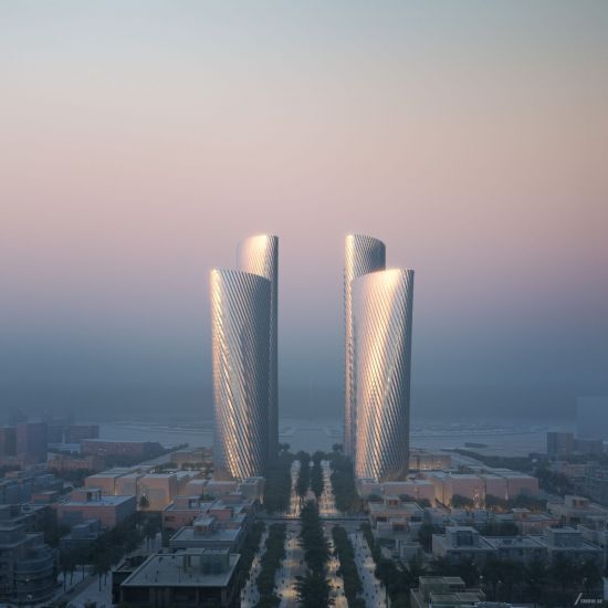 현대건설이 현재 카타르에 짓고 있는 루사일 플라자 타워. 루사일 지역은 카타르 정부가 2022 월드컵을 위해 조성한 위성도시로, 완공 후 타워는 지역의 대표 랜드마크가 될 것으로 보인다.